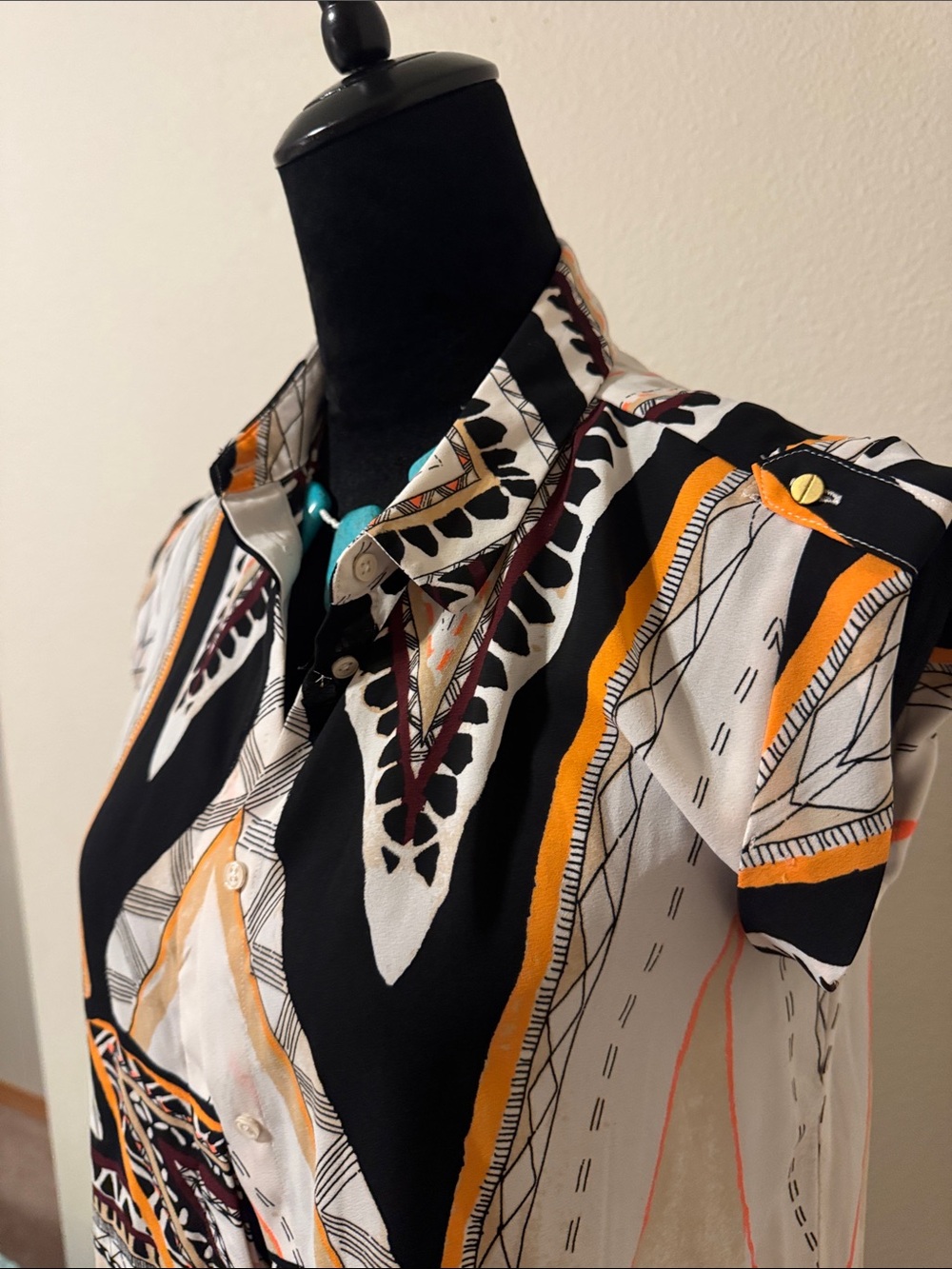 😍Mossimo Geometric Matching Set in Black, White, Orange - Picture 4 of 7
